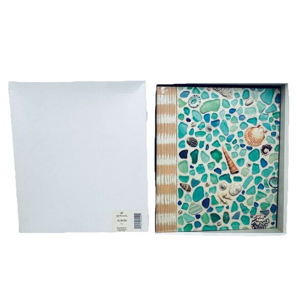 Vintage Hallmark Seashells Sea Glass Beach Large Photo Album 3 Ring Binder New - Picture 1 of 11